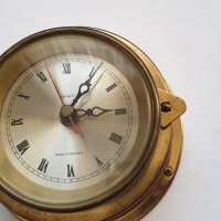 Стар месингов кварцов корабен часовник, снимка 4 - Антикварни и старинни предмети - 43077979