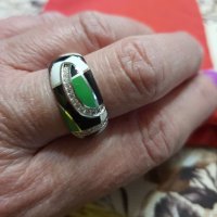  Намалявям  пръстен с пъстър емайл, снимка 5 - Пръстени - 32563540