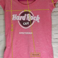 Разпродажба! Hard Rock дамска тениска Амстердам, XS , снимка 2 - Тениски - 38251687