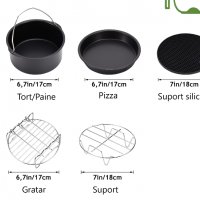Ново Универсален Комплект аксесоари 11 части за  фритюрник с горещ въздух air fryer от вносител., снимка 2 - Фритюрници - 39846345