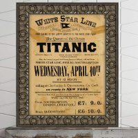 Титаник кораб постер плакат за дома ресторант кафе бар, снимка 1 - Картини - 43716084