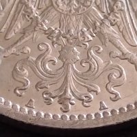 СРЕБЪРНА МОНЕТА 1 марка 1914г. Германска империя Вилхелм втори 37170, снимка 9 - Нумизматика и бонистика - 40465224