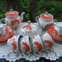Старинен руски сервиз за чай, снимка 1 - Сервизи - 38903490