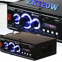 Мощен HiFi усилвател с Мp3, USB, SD, BT и FM радио, снимка 3 - Ресийвъри, усилватели, смесителни пултове - 44079082