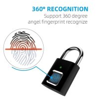 Дигитален Катинар с Батерия SmartLock Fingerprint Заключване чрез Пръстов Отпечатък Цифров Катинар, снимка 11 - Други - 43284355