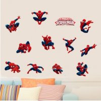 11 малки спайдърмен Spiderman стикер постер лепенка за стена и мебел детска стая самозалепващ, снимка 2 - Други - 28720582