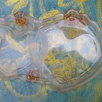 Две сърца за влюбени току що женени изработени от водно стъкло, снимка 2 - Декорация за дома - 37195613