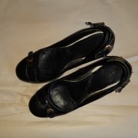 Обувки - ест. кожа, черни, снимка 5 - Дамски обувки на ток - 26976403
