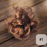 Небрежен кок с ластик от изкуствена коса , снимка 2 - Аксесоари за коса - 40583124