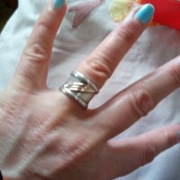 Масивен сребърен пръстен , снимка 1 - Пръстени - 43389082