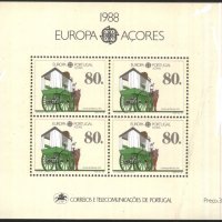 Чист блок Европа СЕПТ 1988 от Португалия - Азорски острови, снимка 1 - Филателия - 39452797