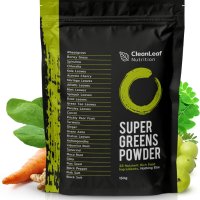 CleanLeaf Nutrition Super Greens на прах, смес от 28 зелени суперхрани, снимка 1 - Хранителни добавки - 43429857