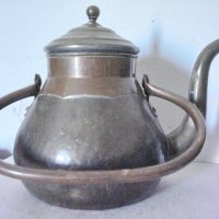 Стар чайник мед + месинг 2, снимка 6 - Антикварни и старинни предмети - 26880350