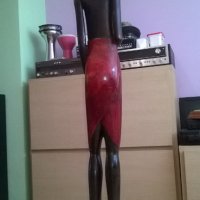 афро дама-дървена фигура-5кг-92см-внос швеицария, снимка 12 - Колекции - 26373046