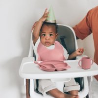 Baby Eats® Силиконов комплект за хранене на бебета 9 части (розов), снимка 7 - Прибори, съдове, шишета и биберони - 43642695