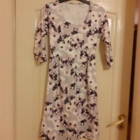 Разкпшна лилава рокля/туника на цветя, снимка 1 - Рокли - 33522643