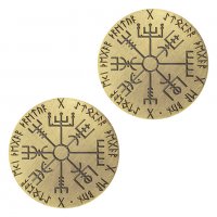 Викинг руна компас монета - Gold, снимка 1 - Нумизматика и бонистика - 39880739