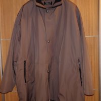 Сиво мъжко палто 4XL с махаща се подплата, снимка 1 - Палта - 39036786