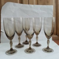 Кристални чаши цветно стъкло, снимка 8 - Антикварни и старинни предмети - 36906301
