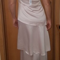 Официална дълга рокля на харбали сатен, снимка 3 - Рокли - 26279419