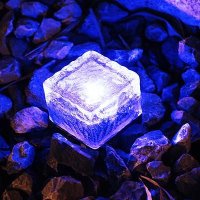 Водоустойчива Соларна LED лампа Ледено кубче , Ice Cube, снимка 3 - Соларни лампи - 40677750
