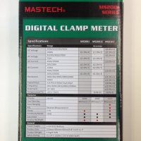 Амперклещи със зумер MASTECH MS2001 VAC/VDC | AAC | OHM, снимка 2 - Друга електроника - 38953263