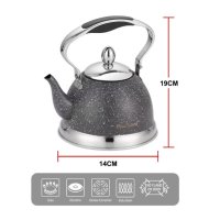 Висококачествен чайник с фина цедка, 1L, снимка 3 - Аксесоари за кухня - 44070864