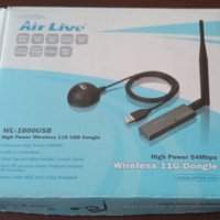 Air Live WL-1600USB Wifi 802.11b/g 54Mbps dongle адаптер , снимка 1 - Мрежови адаптери - 38897337