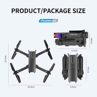 Drone F190 черен модел с LED, 4k камера, Wifi свързаност, сензор за гравитация, 360° ротация , снимка 6 - Дронове и аксесоари - 39973364