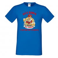 Мъжка тениска с къс ръкав "Без бира на Ники сърцето спира", снимка 2 - Тениски - 34898962