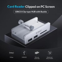Orico хъб USB 3.0 HUB Clip Type 2 port, SD card reader - aux Micro-USB power input, Aluminum - MH2AC, снимка 5 - Други - 43999875