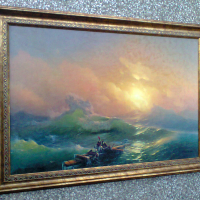 ”Курс - напред !”, морски пейзаж, картина , снимка 12 - Картини - 32251758