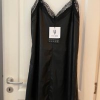Нова кожена черна елегантна парти коктейлна разкошна рокля с етикета тип комбинизон , снимка 1 - Рокли - 40505883