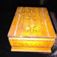 Стара, дървена, колекционерска кутия за насипни цигари., снимка 2 - Колекции - 27640001