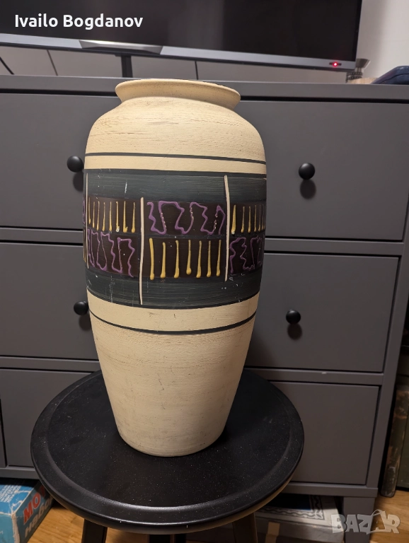 Винтидж керамична ваза, снимка 1