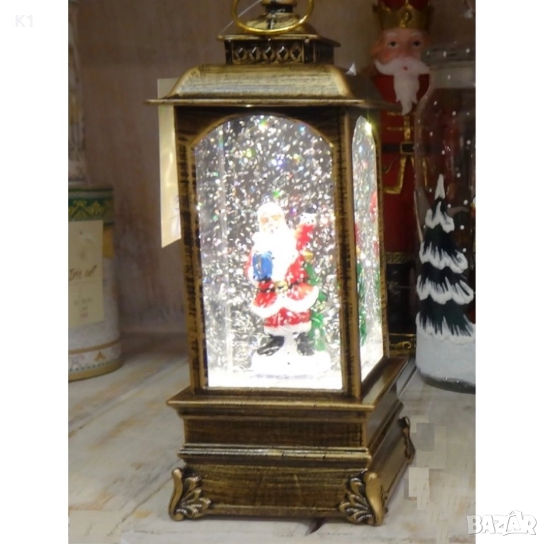 Светещ фенер за украса на Дядо Коледа, снимка 1