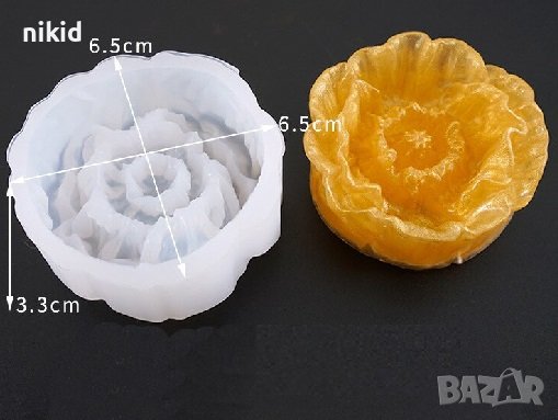 3D Голям мак дълбок силиконов молд форма декорация торта фондан шоколад сапун гипс свещ смола, снимка 1