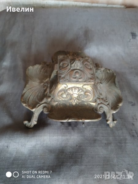 стара барокова мастилница, снимка 1