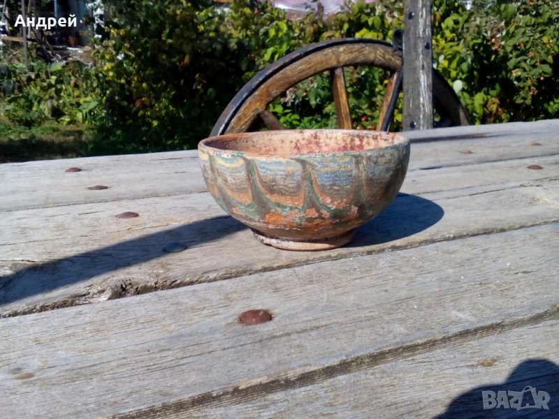 Старинна керамична паница #7, снимка 1