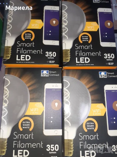 led smart bulb 4бр, комплект декоративни умни крушки 4бр, снимка 1