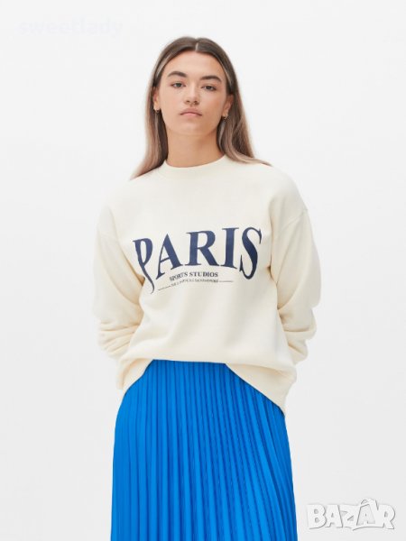 Красив и топъл дамски суичър Paris, снимка 1