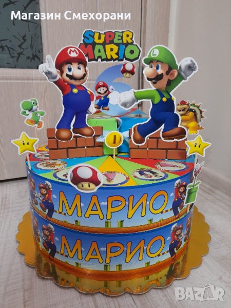Картонена торта Супер Марио, снимка 1
