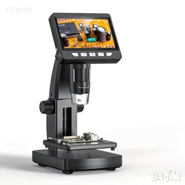 Електронен микроскоп INSKAM 4.3" IPS екран, 1080P, 8 LED, 50x-1000x увеличение, USB и слот за карта, снимка 1