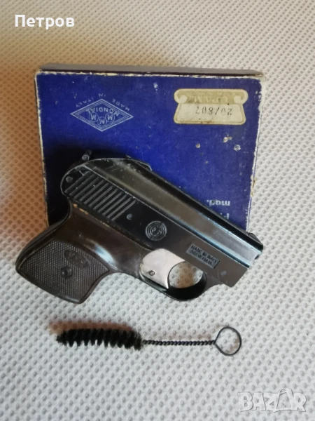 Пистолет Lancia Razzi Mod.1900 6mm black.Антика.Модел 1900 г., снимка 1