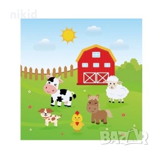 Ферма Домашни животни 10 парти салфетки рожден ден, снимка 1