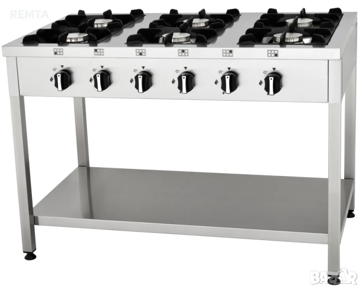 Газов котлон с 6 горелки (42 kW) с долен плот 120х70 см, снимка 1