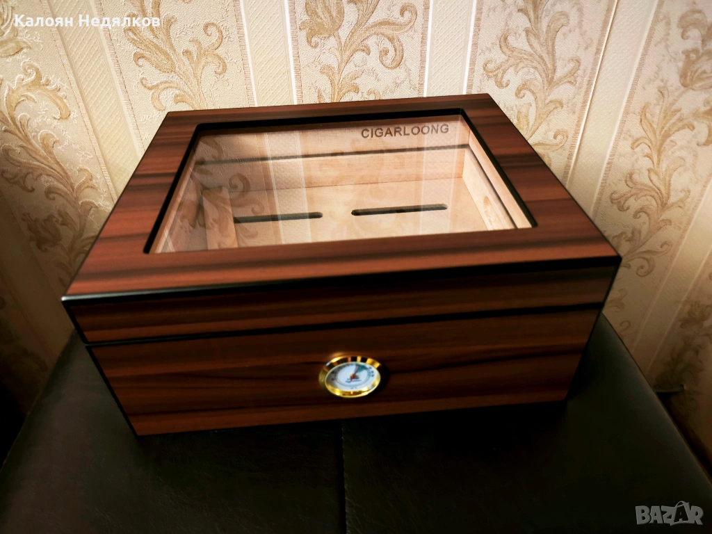 Кутия - хумидор за пури, снимка 1