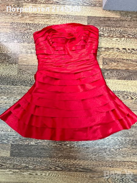 Червена рокля С/М, снимка 1