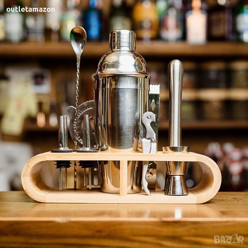Комплект шейкър за коктейли - машина за коктейли за напитки 750 мл - подарък комплект за барман , снимка 1