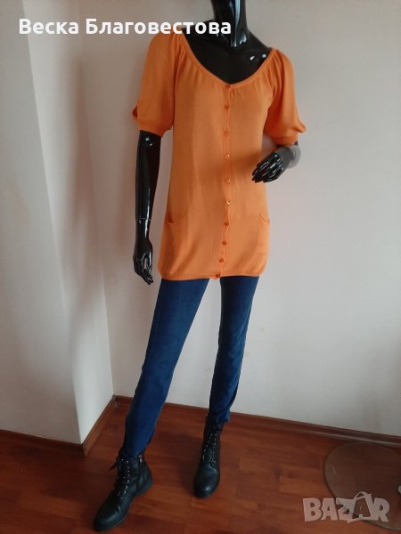 Оранжева Блуза MOSHINO, снимка 1